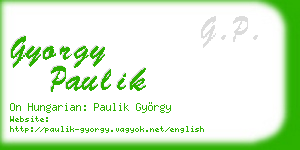 gyorgy paulik business card